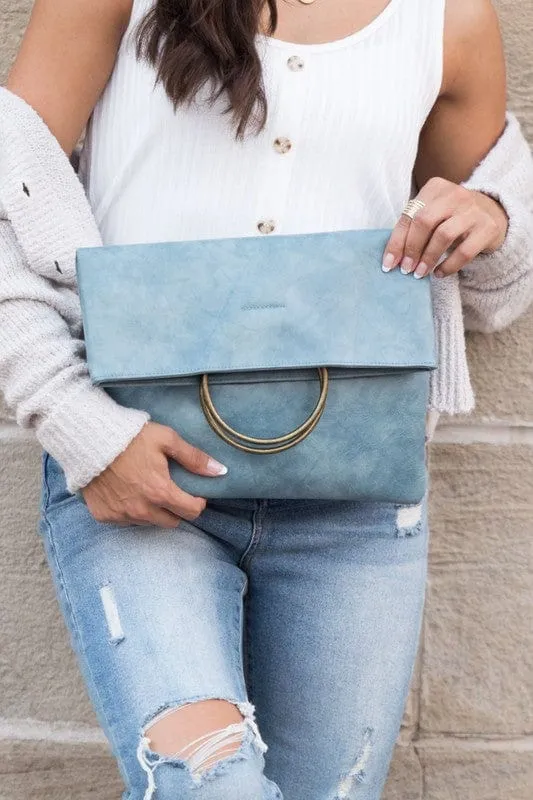 ❤️ GYPSY FOX-Aili's Corner Fold-Over O-Ring Clutch – Chic & Stylish Evening Accessory