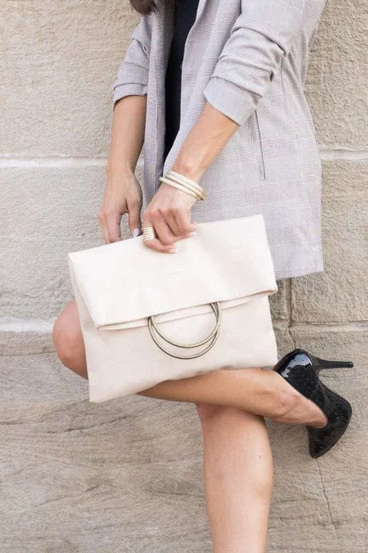 ❤️ GYPSY FOX-Aili's Corner Fold-Over O-Ring Clutch – Chic & Stylish Evening Accessory