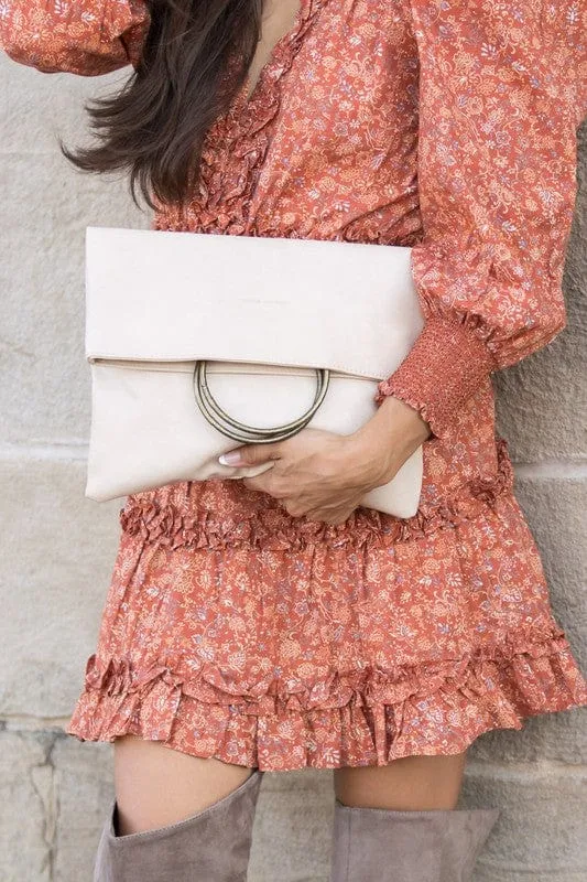❤️ GYPSY FOX-Aili's Corner Fold-Over O-Ring Clutch – Chic & Stylish Evening Accessory