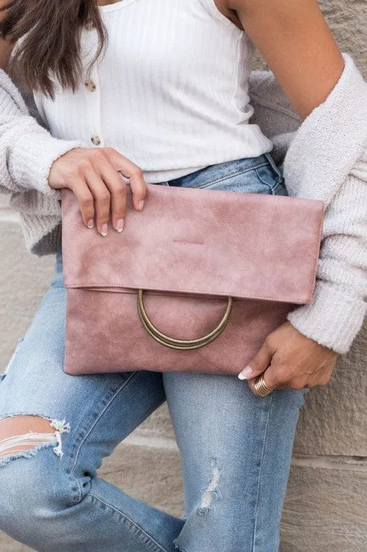 ❤️ GYPSY FOX-Aili's Corner Fold-Over O-Ring Clutch – Chic & Stylish Evening Accessory