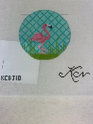 * Kelly Clark Studio KBC-J10 Pink Flamingo Round