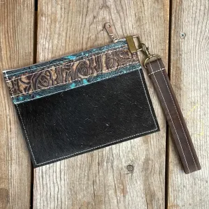 158 Make-up bag - Black w/ Deadwood Roses