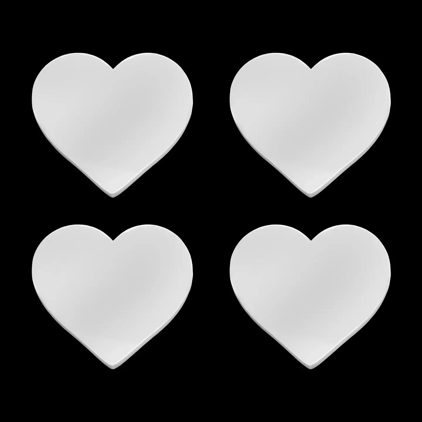 Acrylic Heart Coasters - Set of 4
