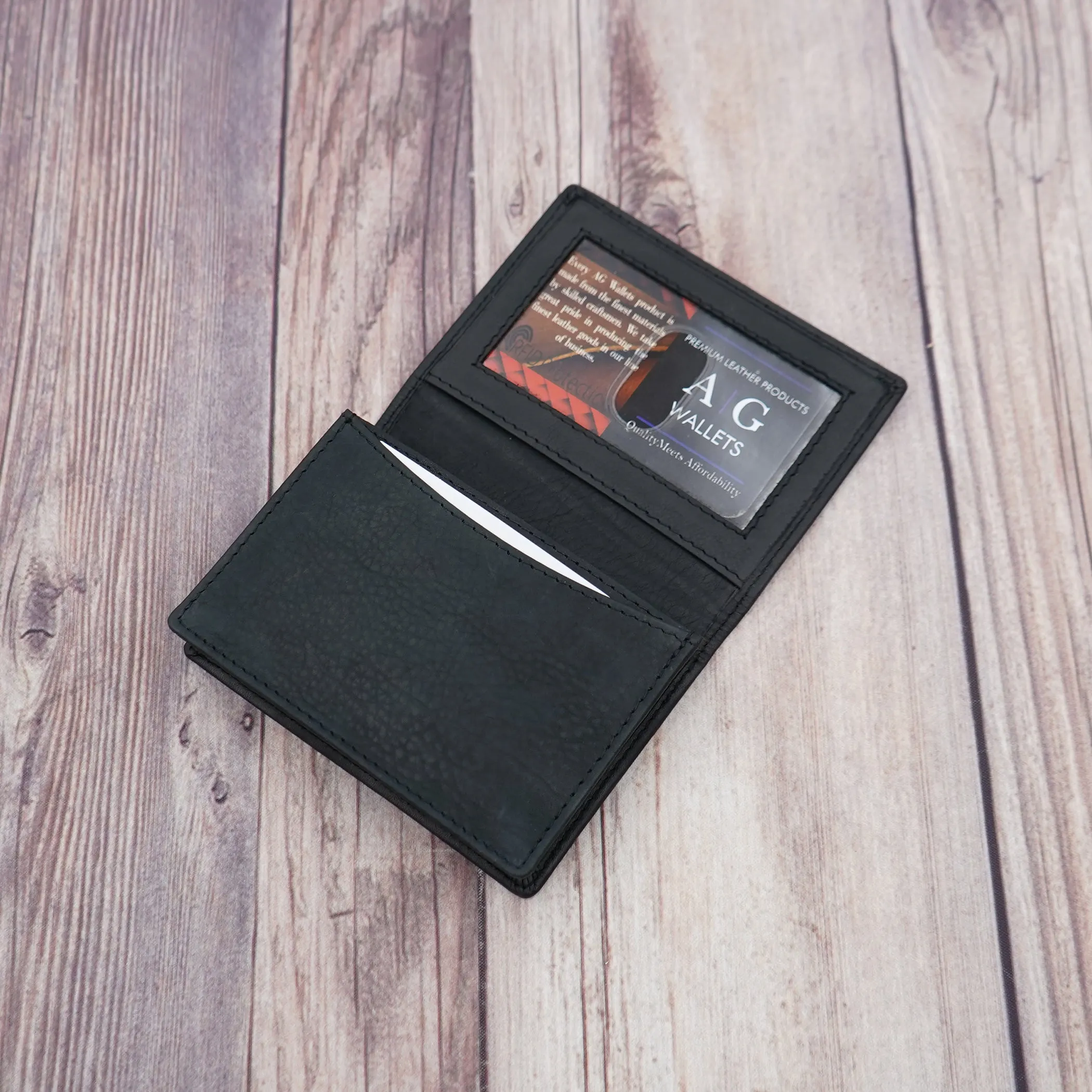 AG Wallets Napa Leather Business Card Holder & Wallet - Holds Up to 40 Cards, Stylish and Functional Organizer for Professionals