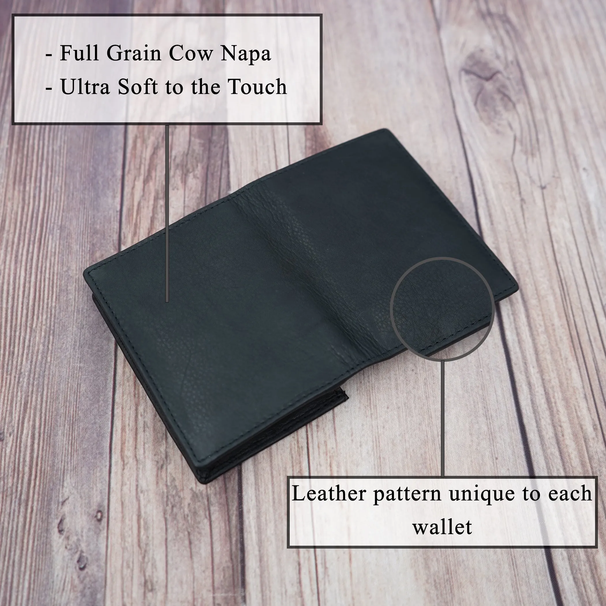 AG Wallets Napa Leather Business Card Holder & Wallet - Holds Up to 40 Cards, Stylish and Functional Organizer for Professionals
