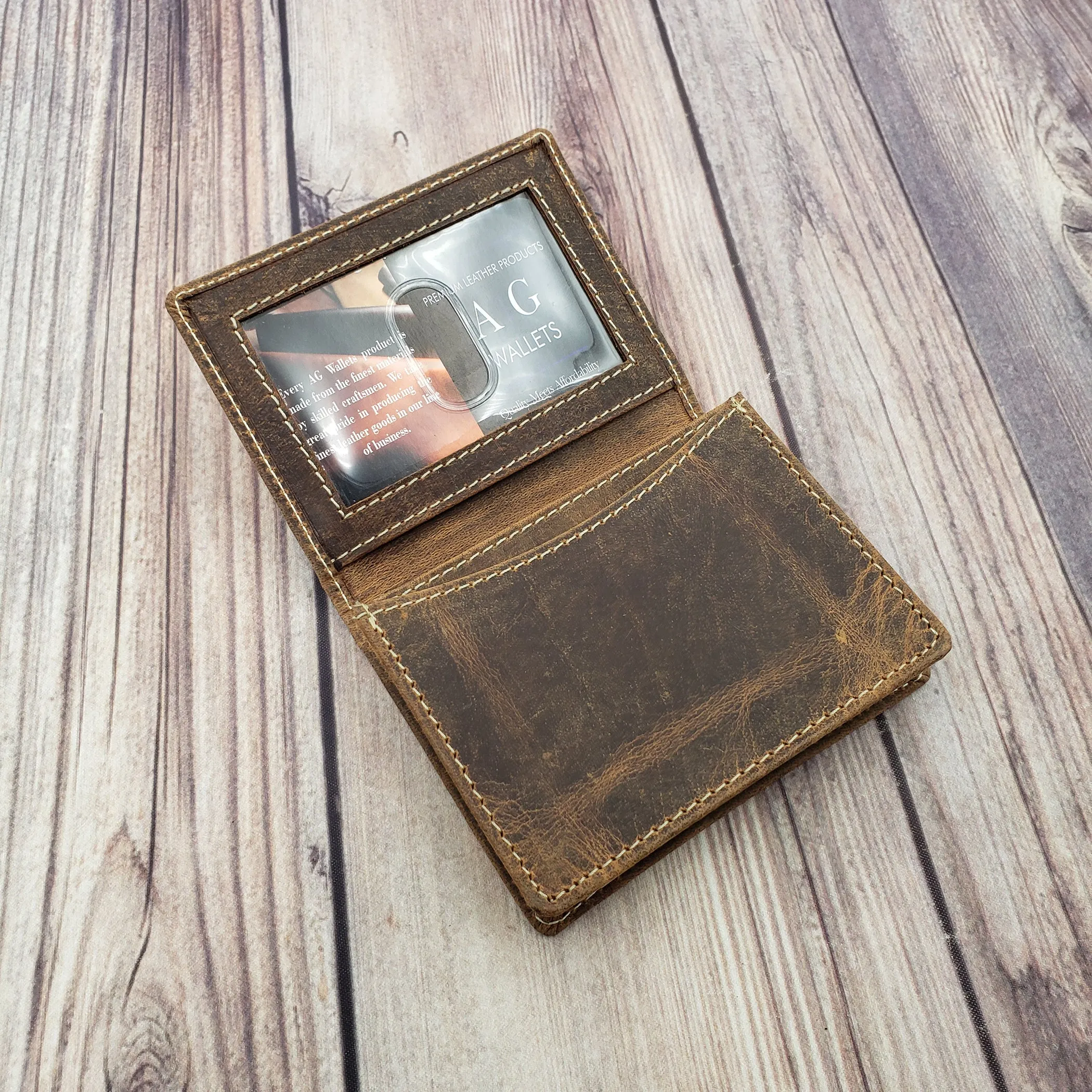 AG Wallets Napa Leather Business Card Holder & Wallet - Holds Up to 40 Cards, Stylish and Functional Organizer for Professionals
