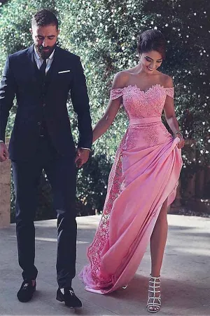 Anneprom Glamorous Chiffon Off-The-Shoulder Neckline Mermaid Formal Dress APP0249