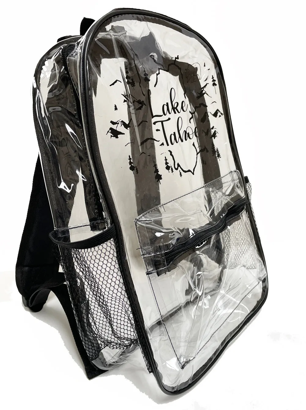 Beach and Boat Gear Tote and Backpack, Clear and Water Resilient, Lake Tahoe Graphic Design