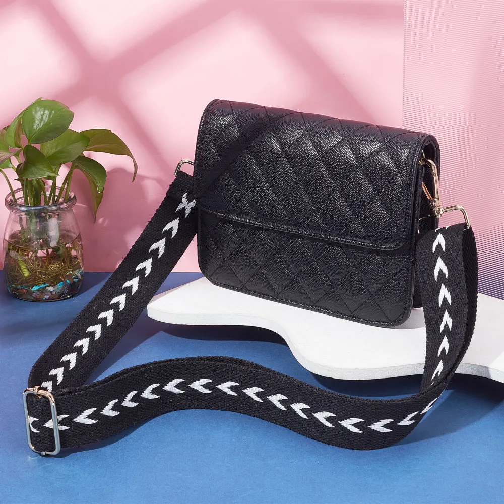 Black and White Arrows Purse Strap, Bag Strap | 31 - 51 Inch Guitar purse straps
