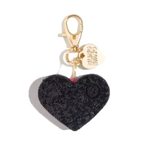 Black Glitter Heart Safety Alarm