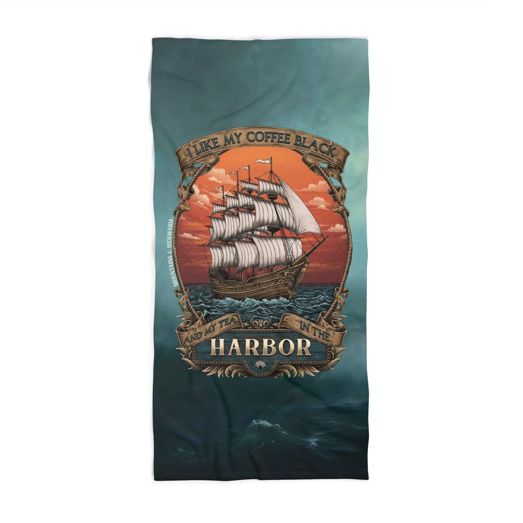 Black Harbor Beach Towel