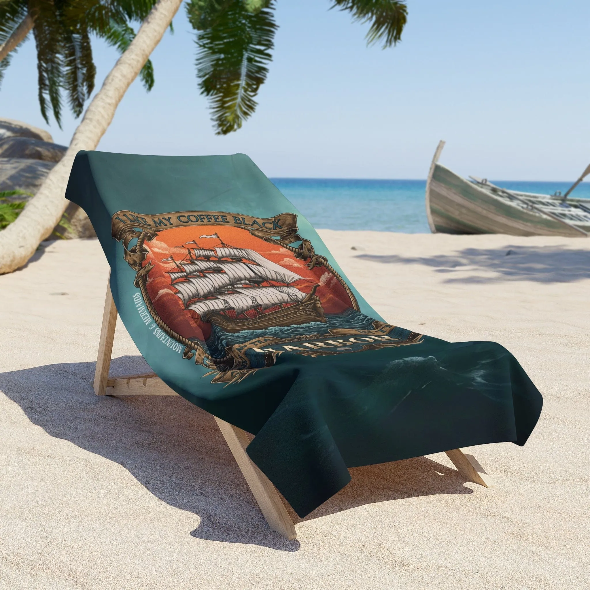 Black Harbor Beach Towel