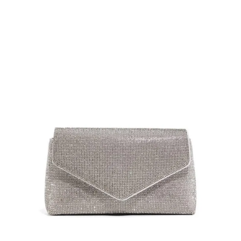 Blingita Clutch - Silver/Clear Multi