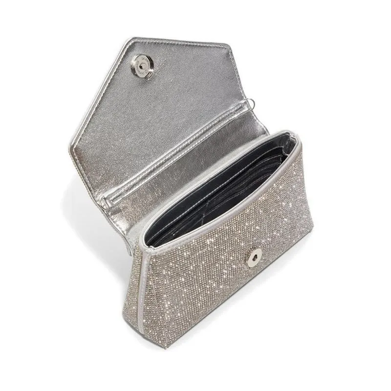Blingita Clutch - Silver/Clear Multi