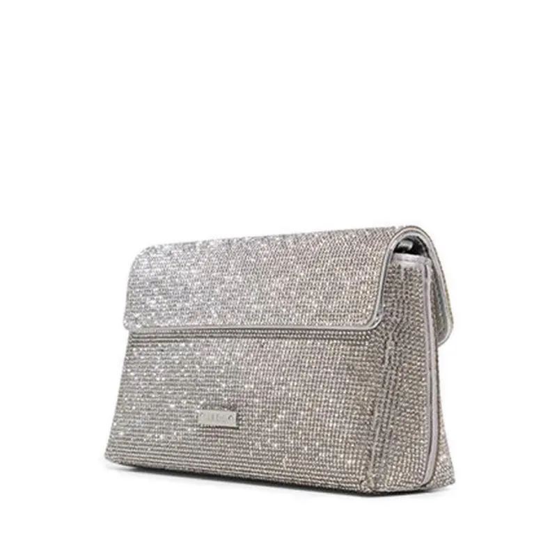 Blingita Clutch - Silver/Clear Multi