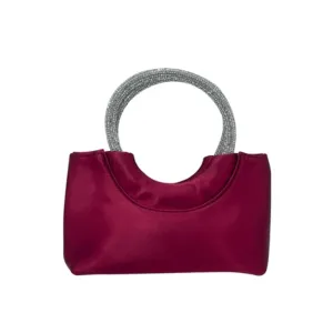 Burgundy Rhinestone Bag