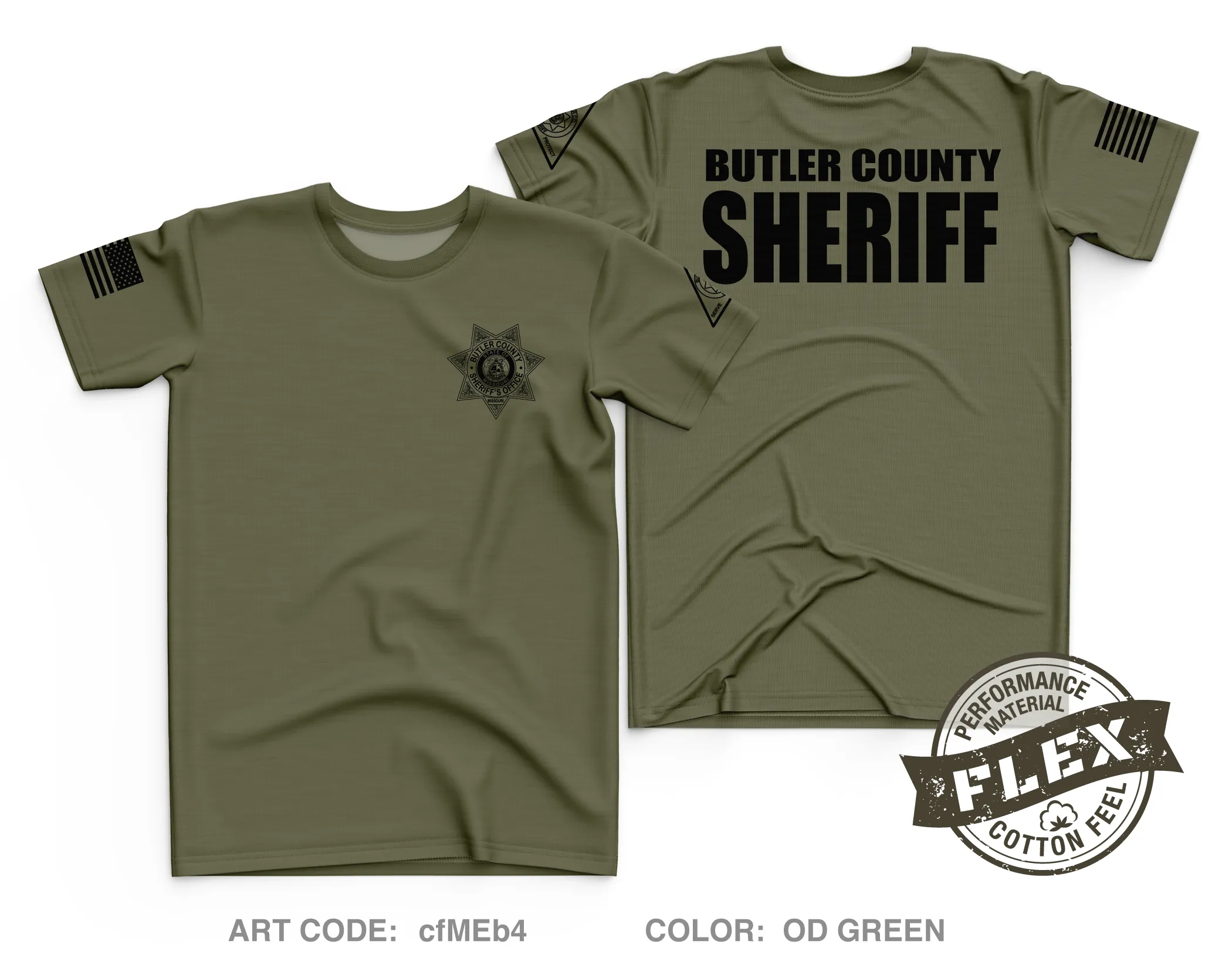 Butler County Sheriff's Office Core Men's SS Flex Performance Tee - cfMEb4