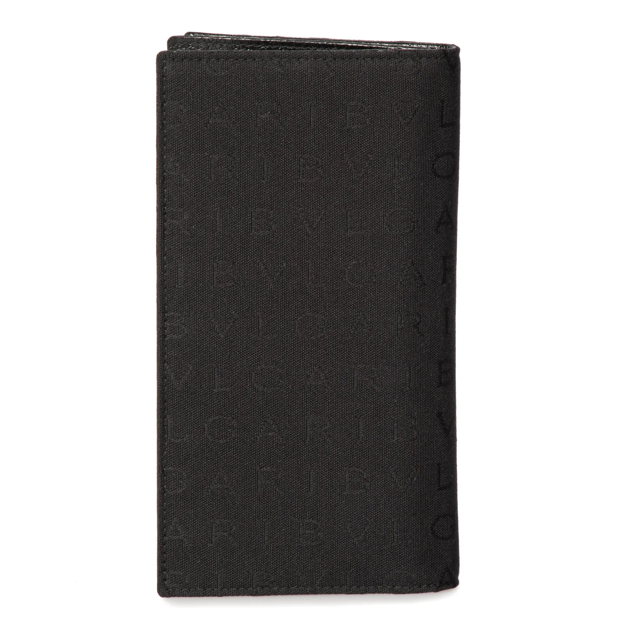 Bvlgari Black Fabric Flap Wallet