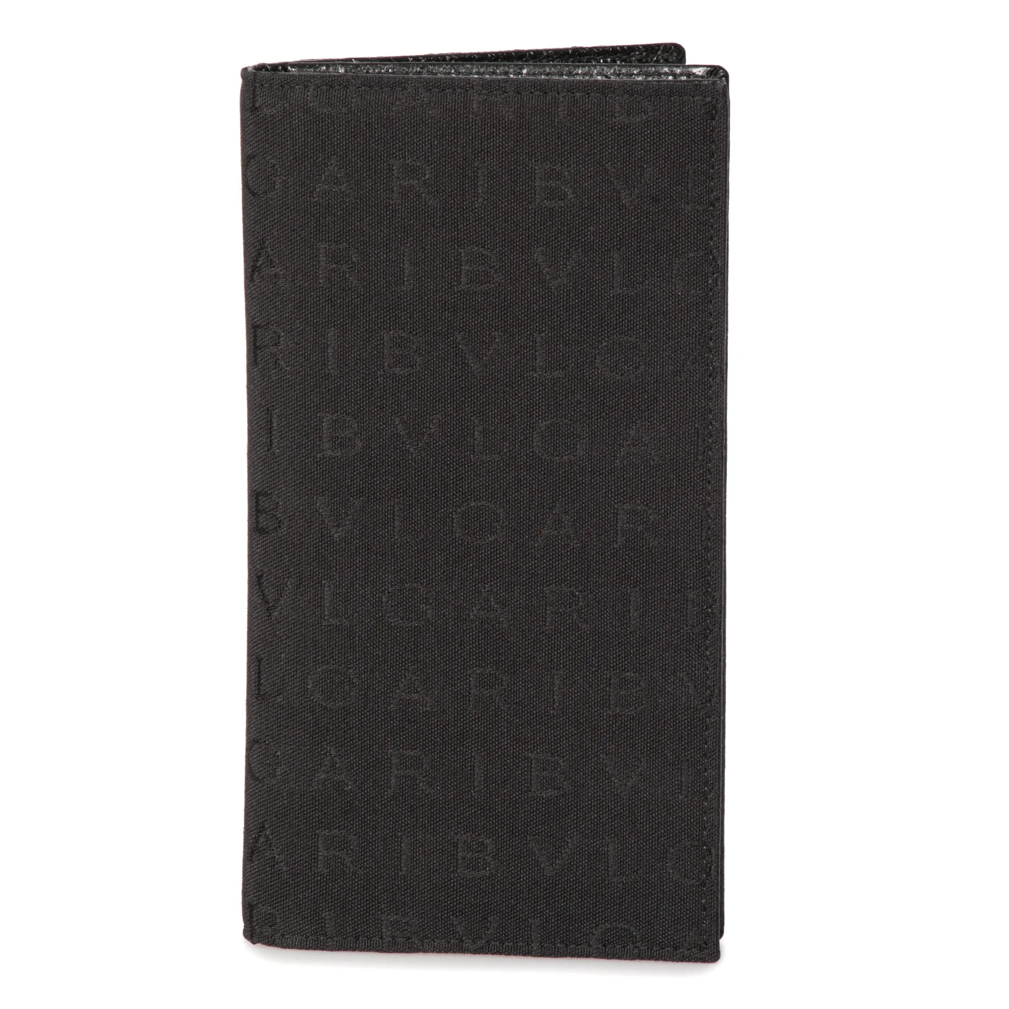 Bvlgari Black Fabric Flap Wallet
