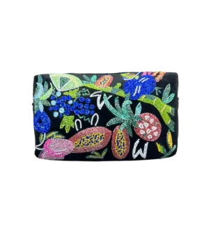 Carmensita Hand embroidered Makeup bag Christina Milian