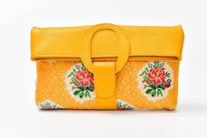Casablanca Foldover Clutch - Yellow