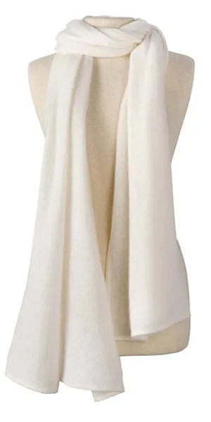 Cashmere Travel Wrap in Ivory