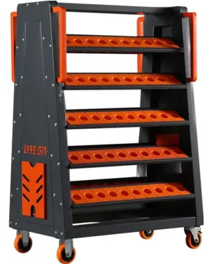 CAT40 CNC Tool Cart-100 Cap, 5-Tier CNC Rolling Carts with Wheels，40 Taper Tool Holder, CNC Mobile Tool Holder, CNC Tool Organizer, CAT 40 Tool