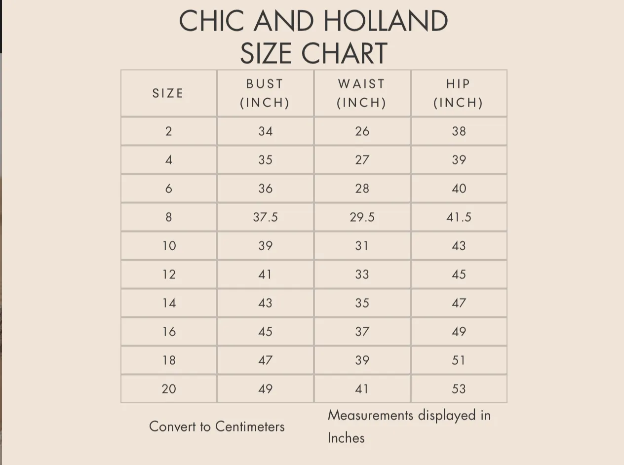 CHIC AND HOLLAND HF110055 DRESS