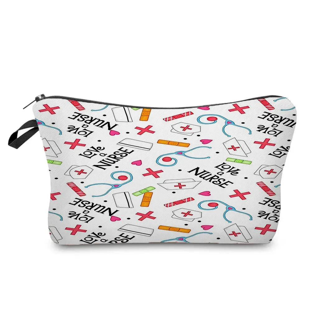 Chic Nurse Printed Cosmetic Bags