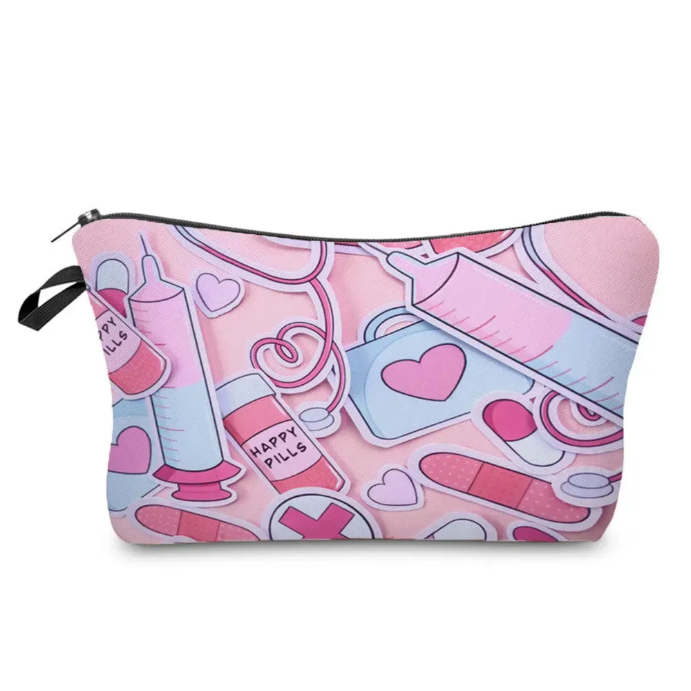 Chic Nurse Printed Cosmetic Bags