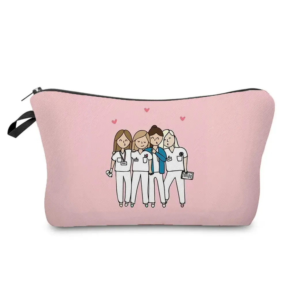 Chic Nurse Printed Cosmetic Bags