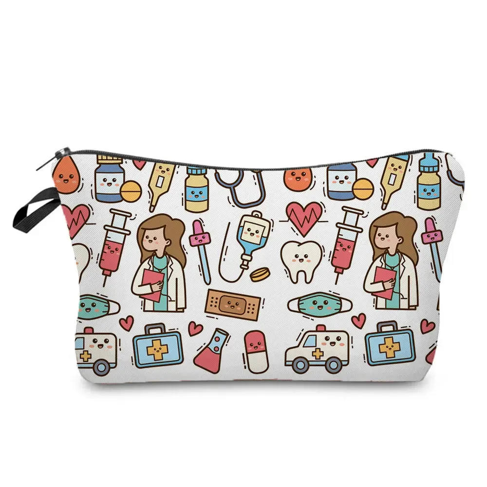 Chic Nurse Printed Cosmetic Bags