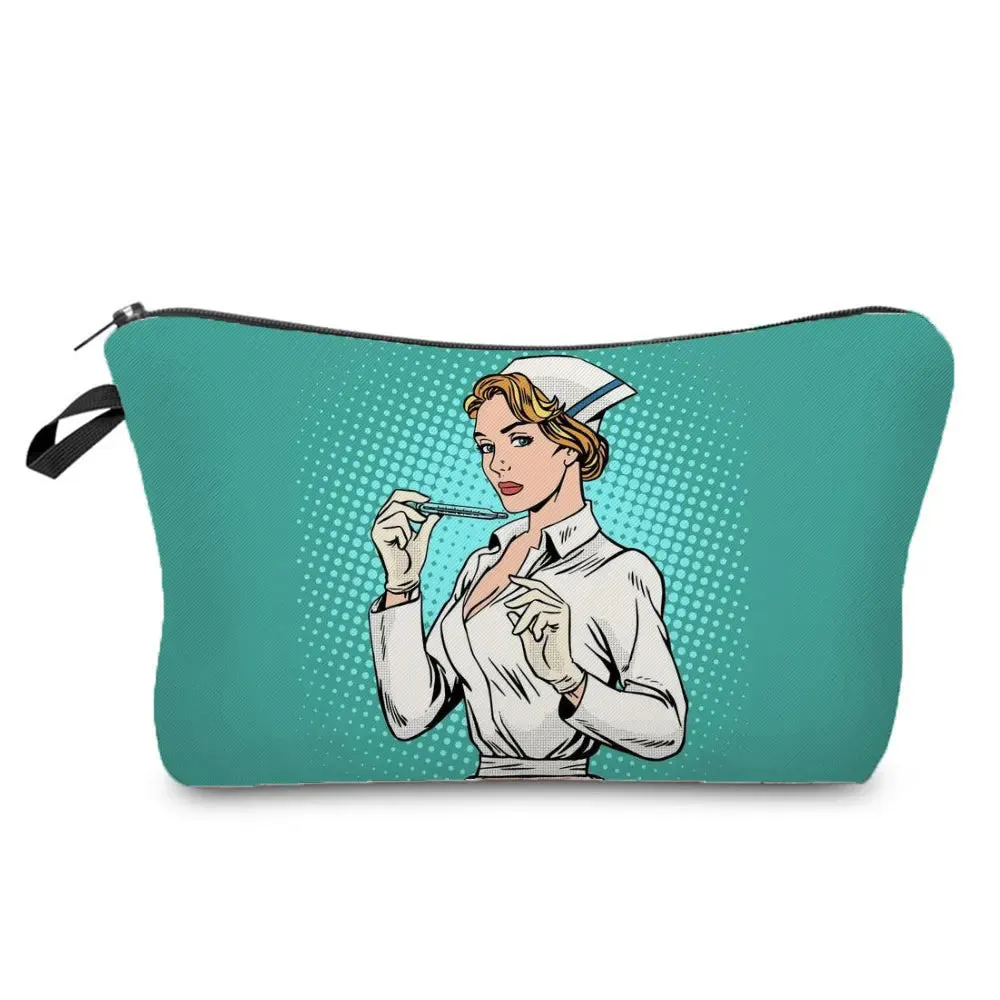 Chic Nurse Printed Cosmetic Bags