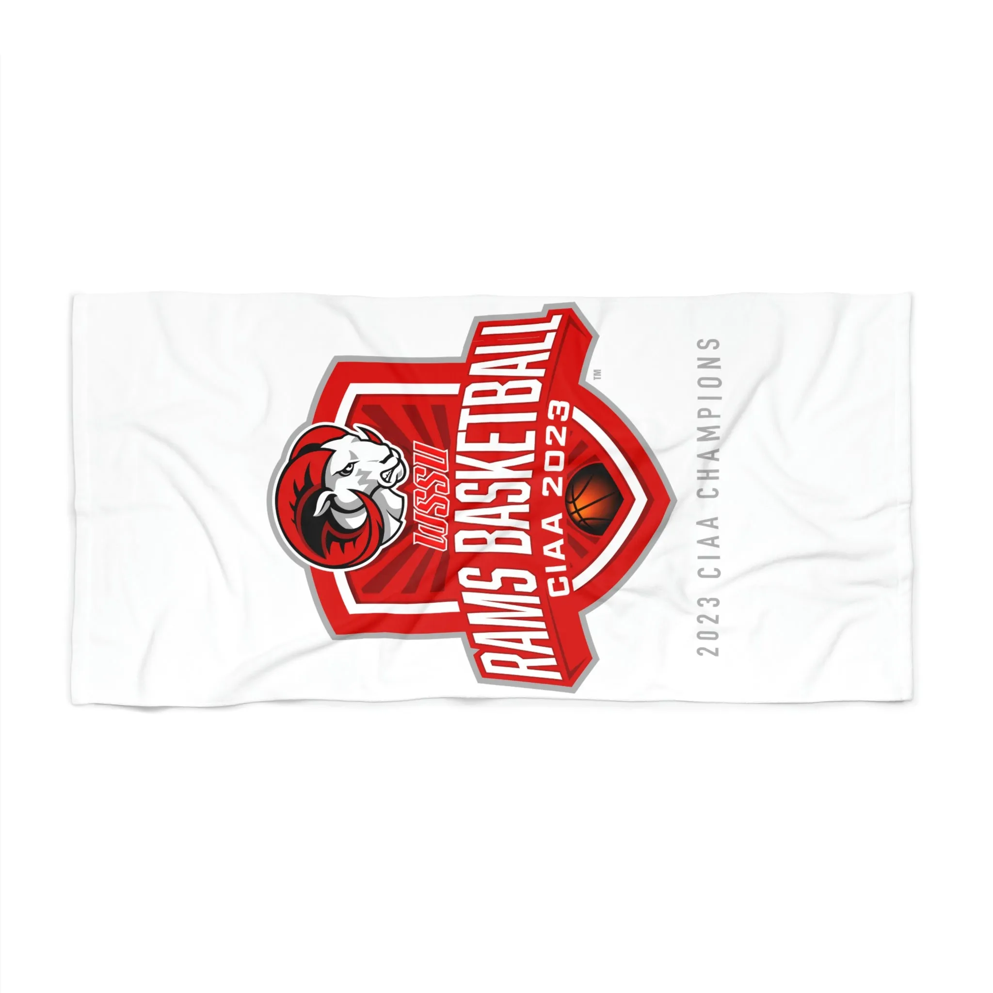 CIAA 2023 WSSU MENS BASKETBALL CHAMPS COMMEMORATIVE WHITE BEACH TOWEL