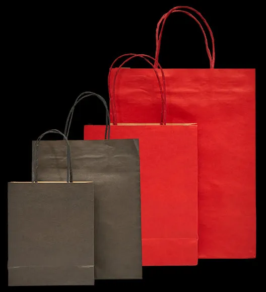 Colored Kraft Paper Bag (Red), 18 x 8 x 22cm (H)