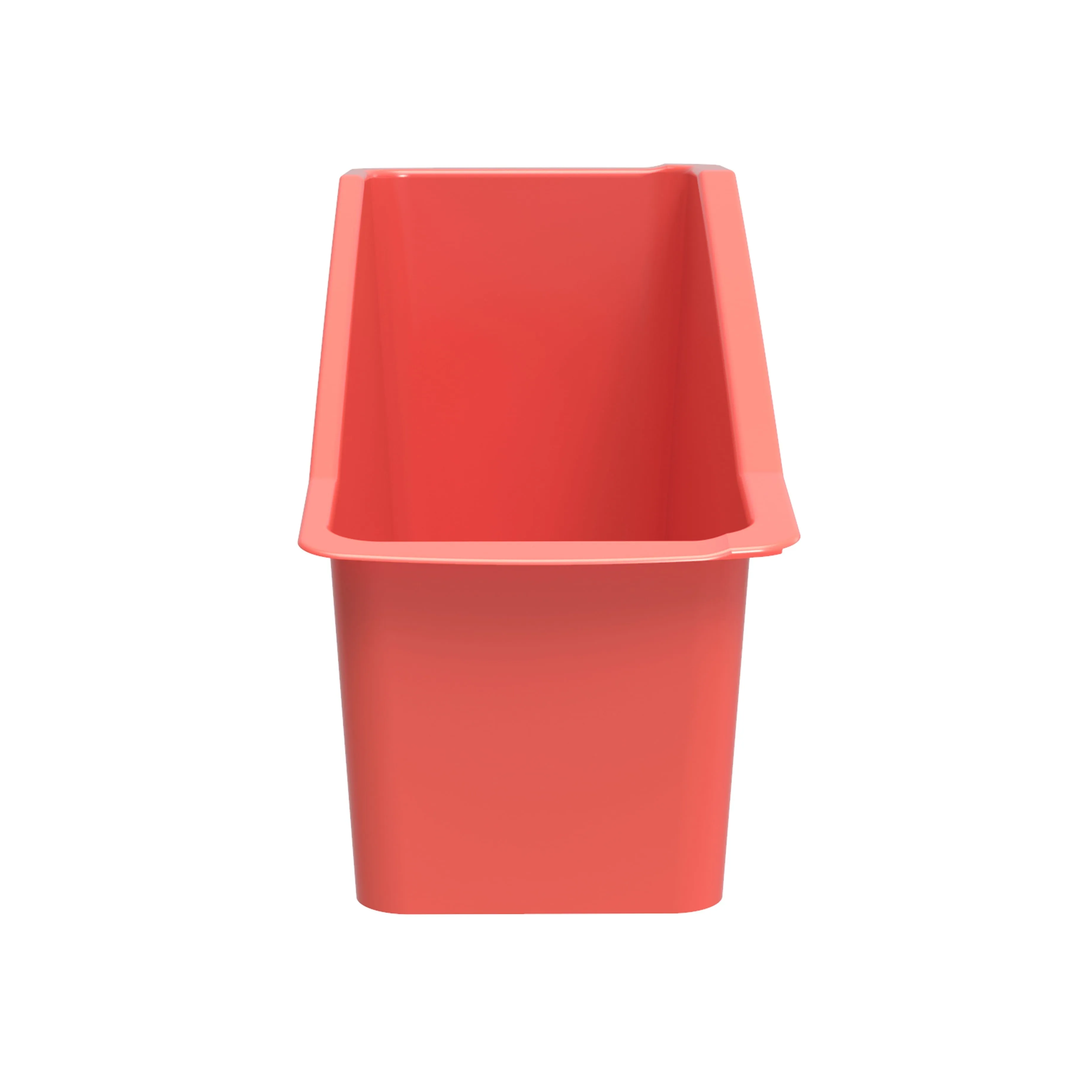 Coral Desktop Book Organizer Bin - Large Size, Drop-Resistant Plastic, 6-Pack