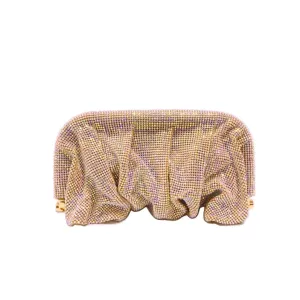Crystal Luxe Evening Bag - Iridescent Gold