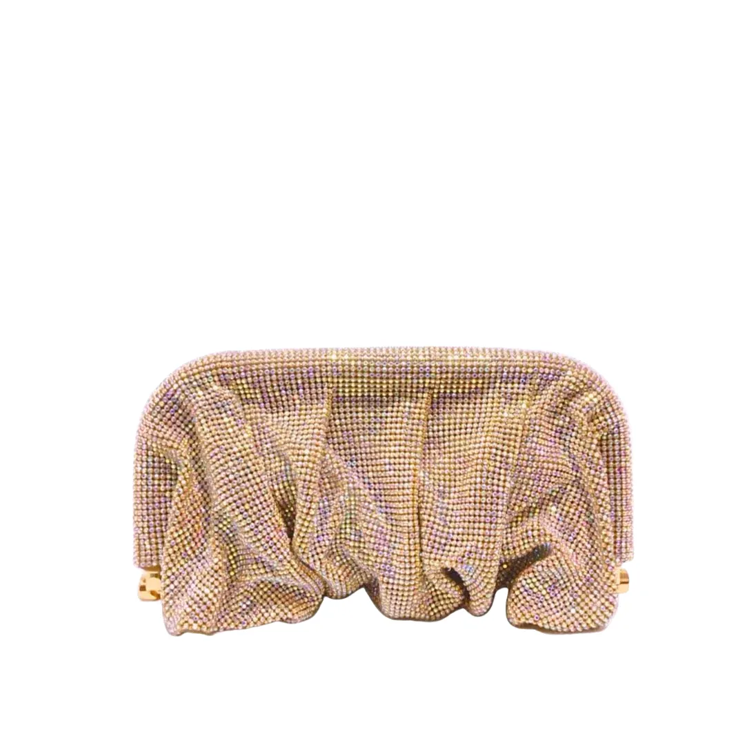 Crystal Luxe Evening Bag - Iridescent Gold