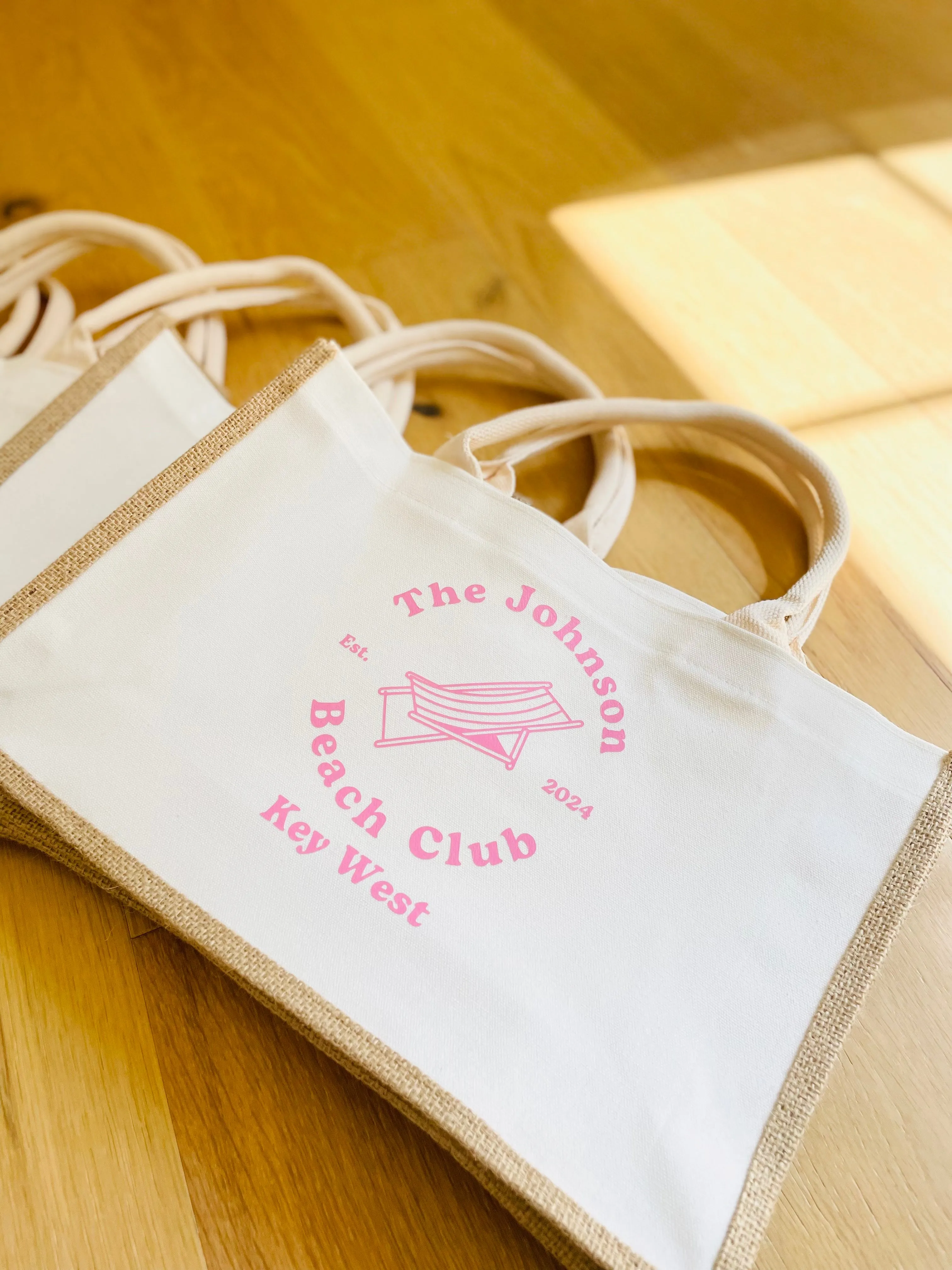 Custom Jute Bridesmaid Bags