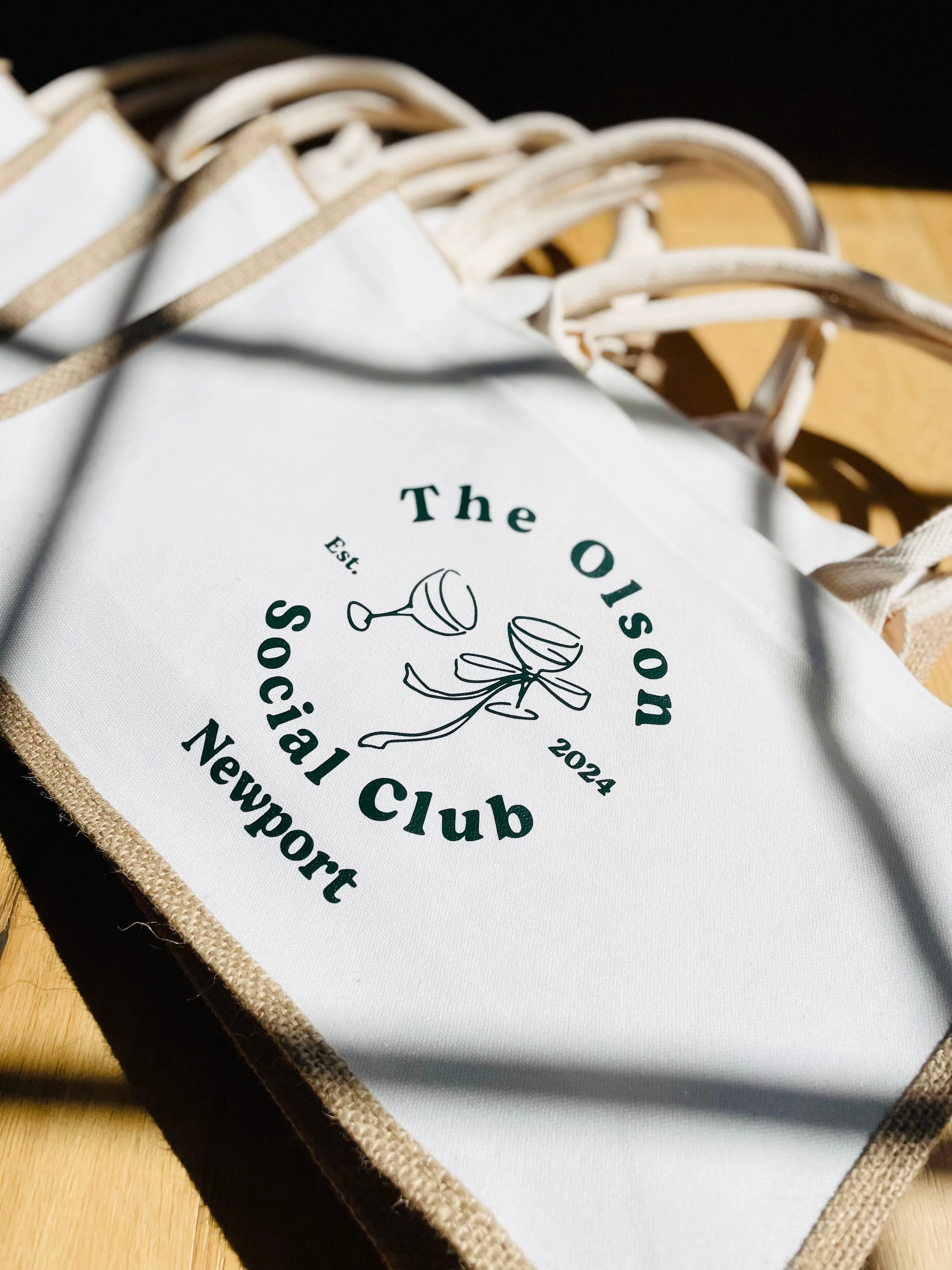 Custom Jute Bridesmaid Bags