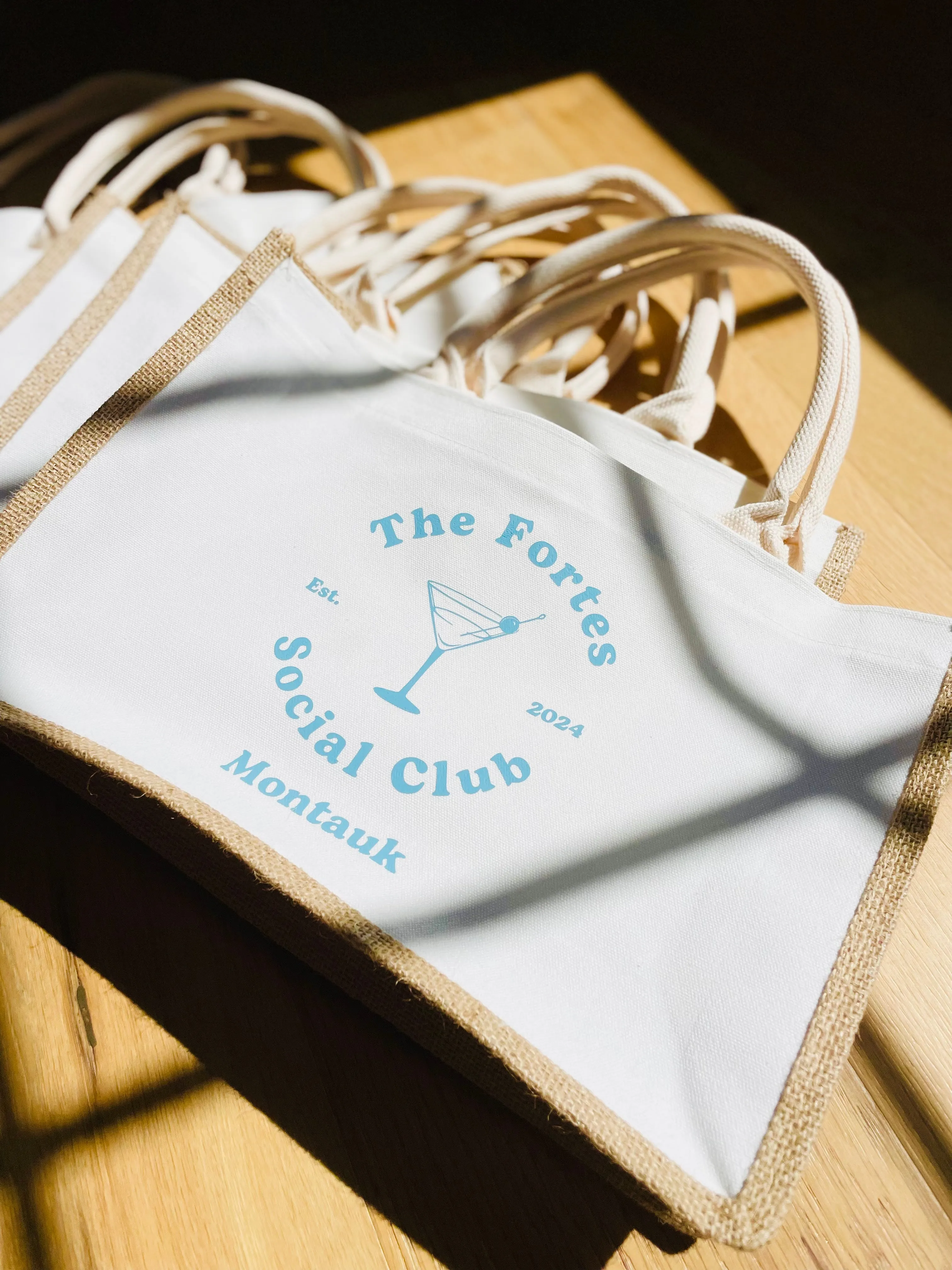 Custom Jute Bridesmaid Bags