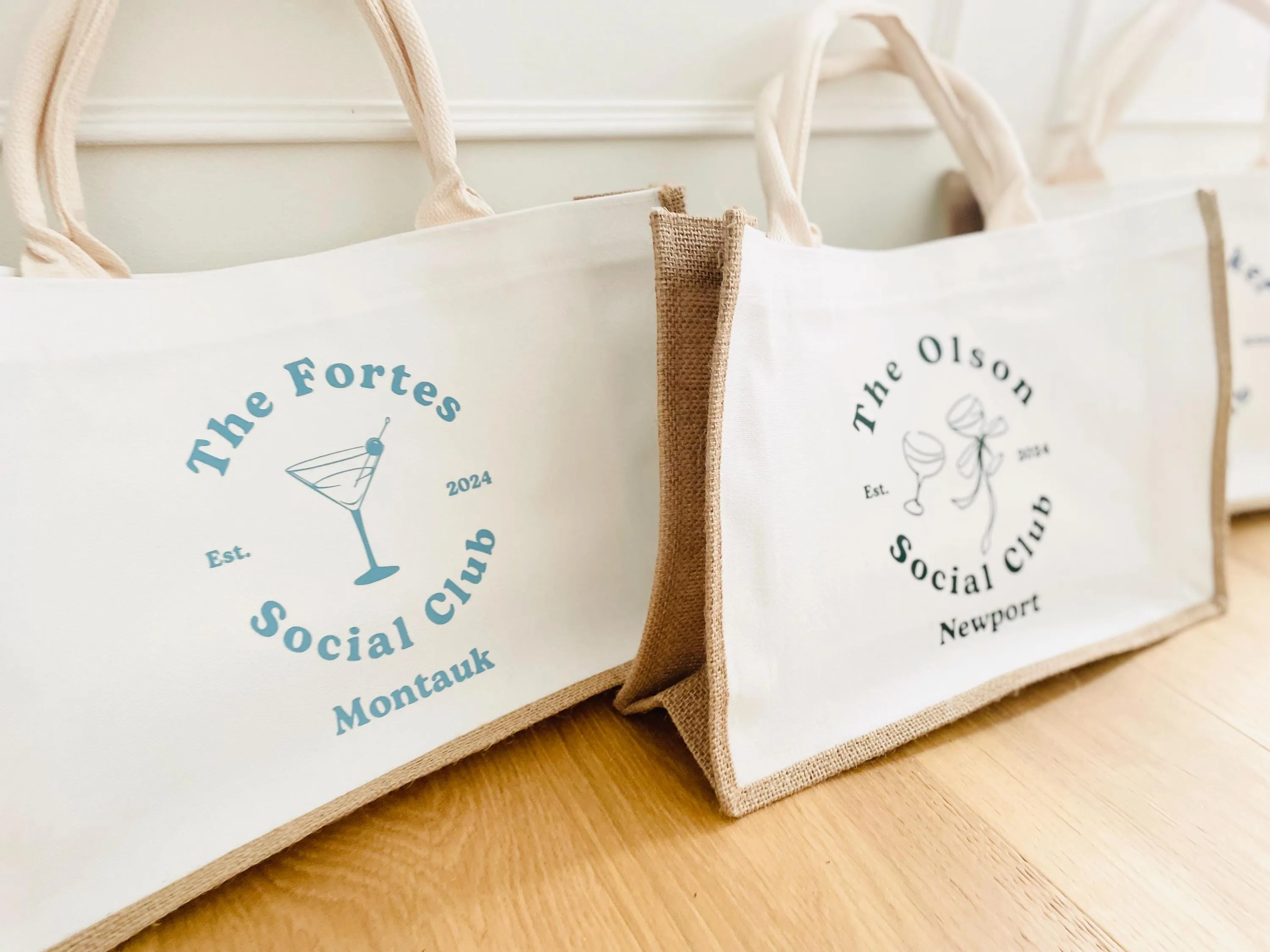 Custom Jute Bridesmaid Bags