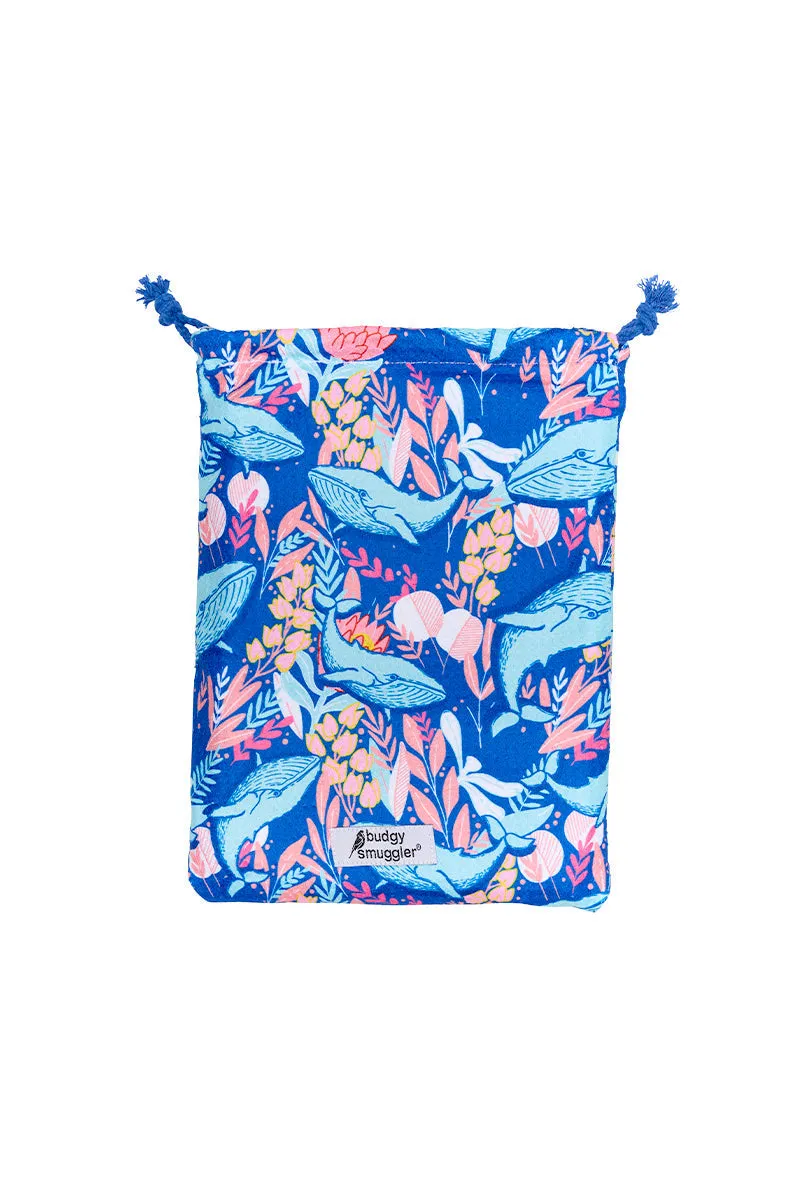 Double Sided Towel in Blue Whale | Small Logo