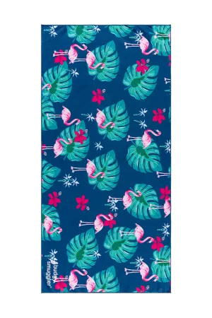 Double Sided Towel in Flamingo | Small Logo