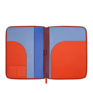 DUDU CABLE CABLE A4 leather in leather holder office tag Multicolor ipad tablet taps with zip