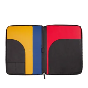DUDU CABLE CABLE A4 leather in leather holder office tag Multicolor ipad tablet taps with zip
