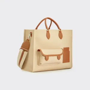 Gabriel Large Canvas Tote - Khaki