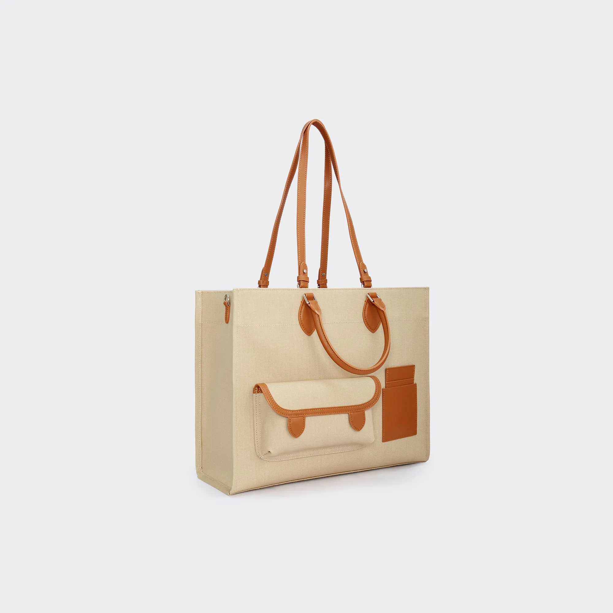 Gabriel Large Canvas Tote - Khaki