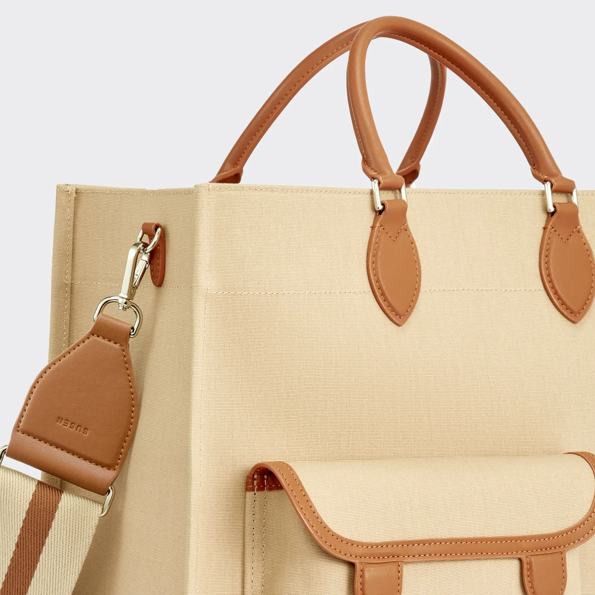 Gabriel Large Canvas Tote - Khaki