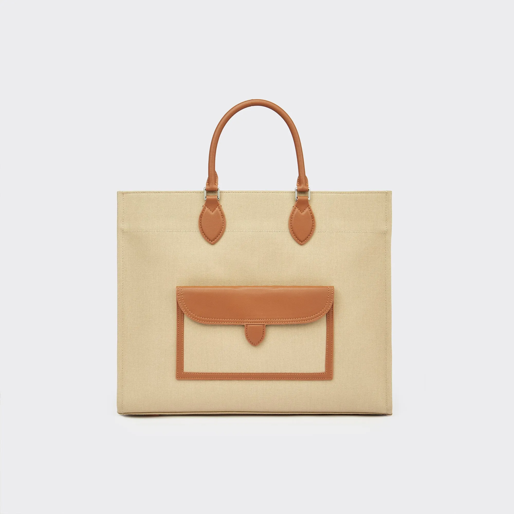Gabriel Large Canvas Tote - Khaki